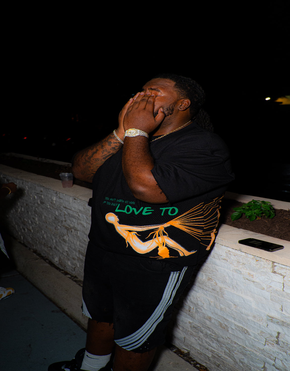 Love To Hate Me| Drop Shoulder Shirt | Black/Green