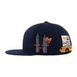 WSM Big Apple (NYC)| Fitted Hat | Navy Blue   FREE SHIPPING!!