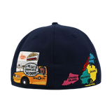 WSM Big Apple (NYC)| Fitted Hat | Navy Blue   FREE SHIPPING!!