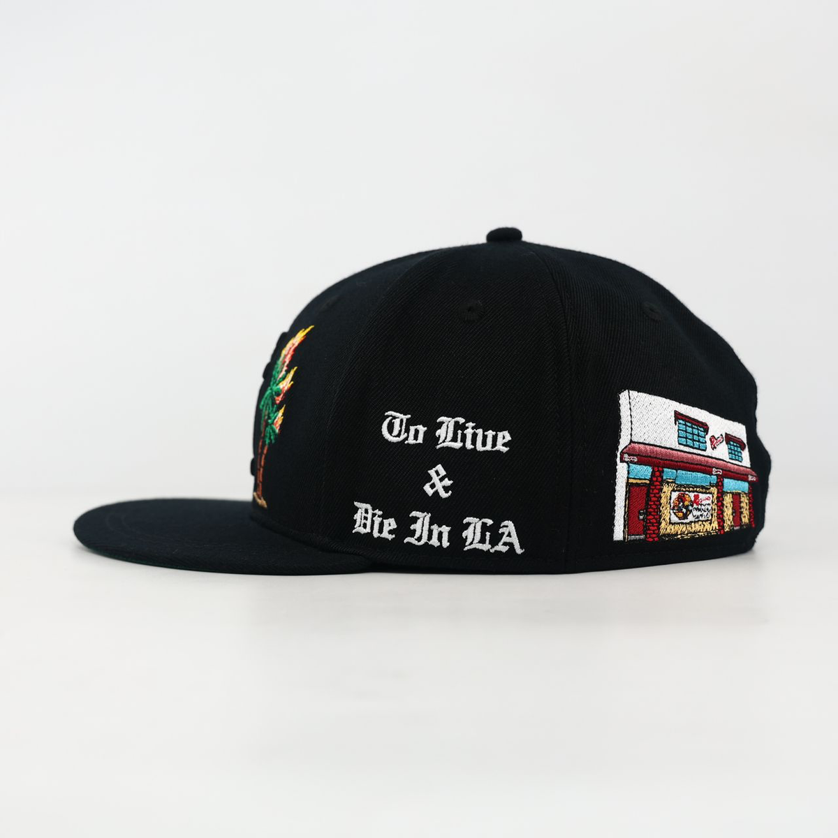 WSM HollyHood (LA) | Fitted Hat | Black FREE SHIPPING!!